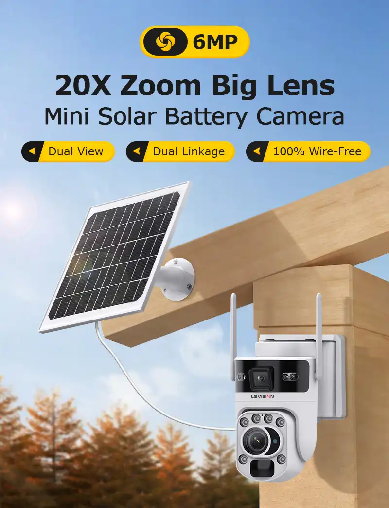 LS-S28-20X UBox 6MP Outdoor Solar Video Surveillance with Optical Zoom