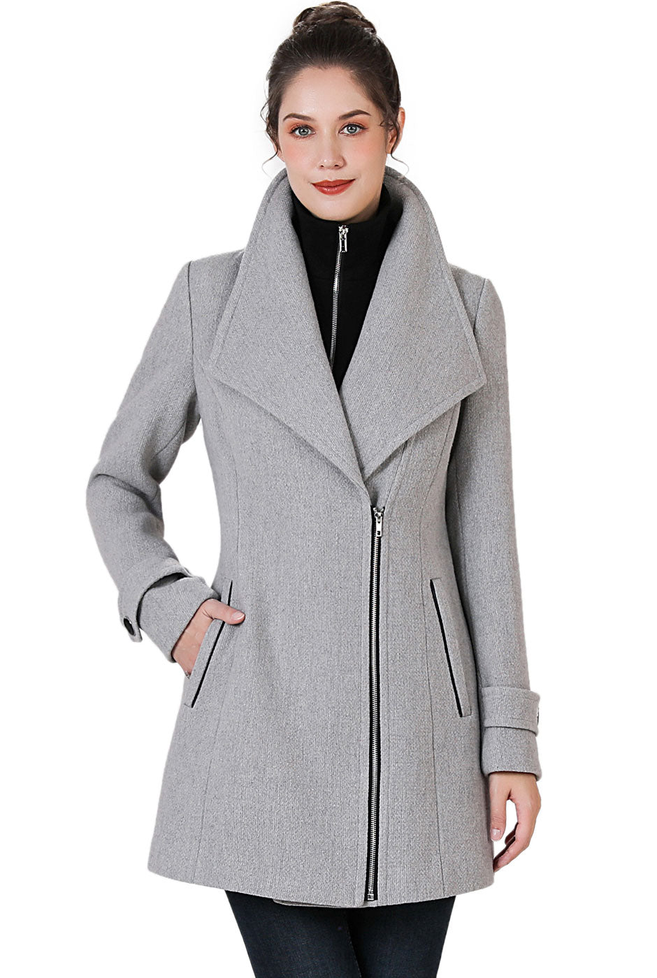 lawgy 2way neck front double point coat