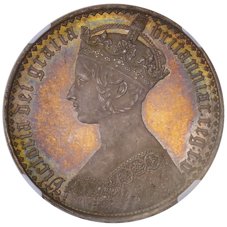 1890 英領インド 1ルピー銀貨 ゴシッククラウン ビクトリア M