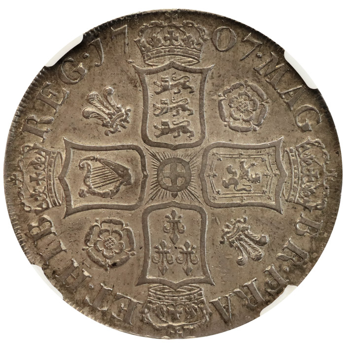 イングランド 1クラウン 1703年 アン女王 大型銀貨 イングランド 1