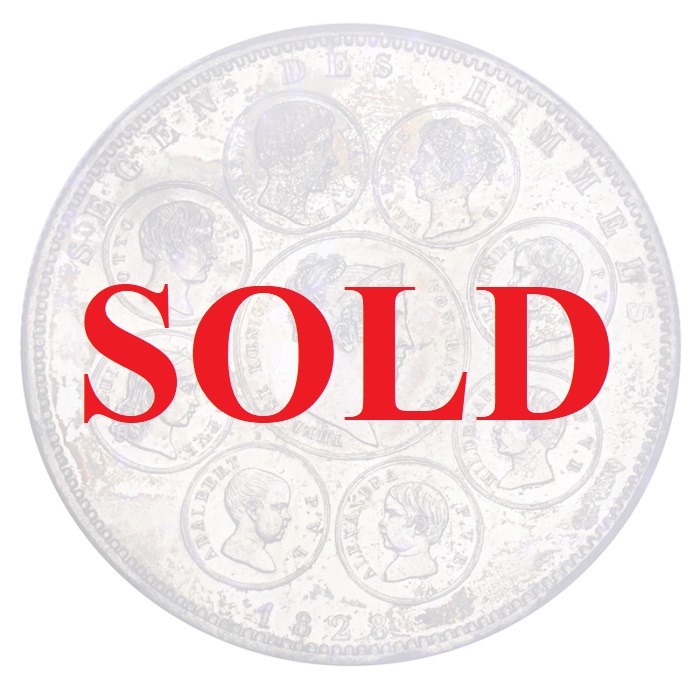 ドイツ バイエルン 1828年 ターラー銀貨 ルードヴィヒ1世 天使の