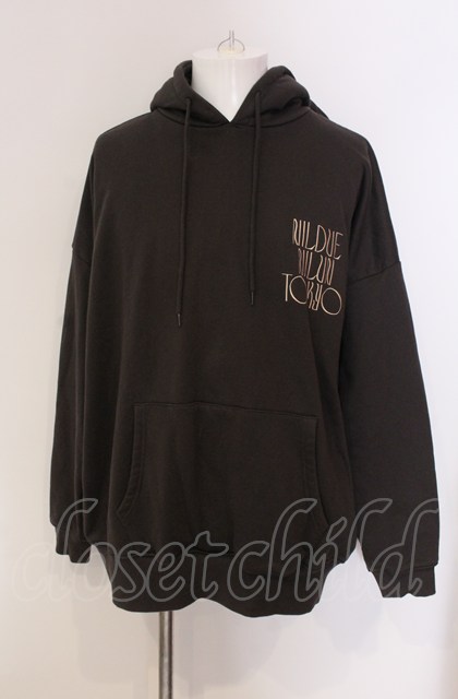 NIL DUE / NIL UN TOKYO / EMBROIDERY FLOWER HOODIE F チャコール O