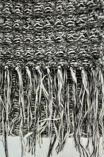 FUGA / MIXフリンジニットマフラー グレー O-26-02-03-1008-FU-0-YM-OS