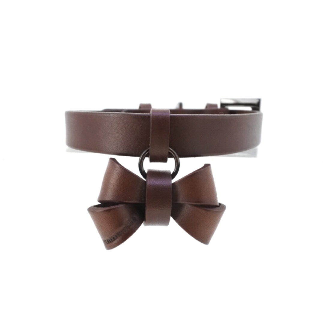 mmsu-haオリジナルレザーフリコリボン首輪オーダーメニュー/FURICO