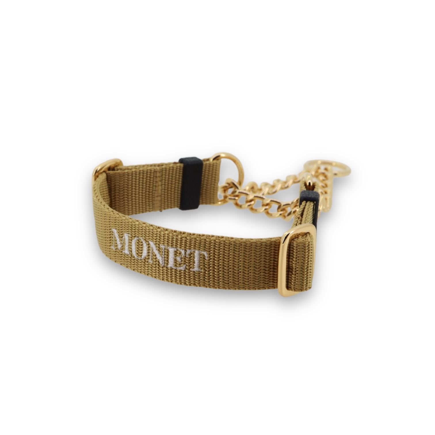 mmsu-haオリジナル犬用首輪MY NAME 刺繍 ハーフチョーク【クロスオーダー】