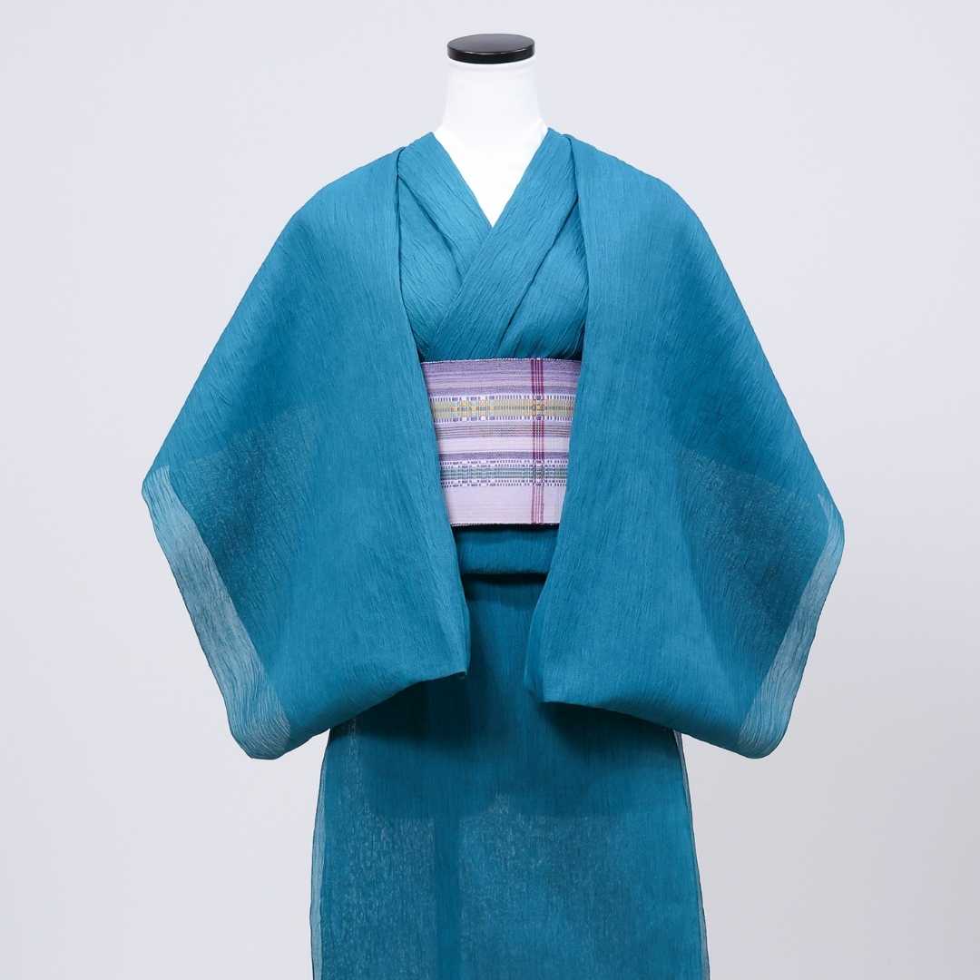 昭和レトロ 越後上布 ちぢみ織り 麻 着物 着用可 古布 はぎれ リメイク