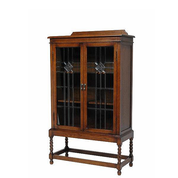 美品英国イギリスアンティークキャビネットキュリオケース店舗棚