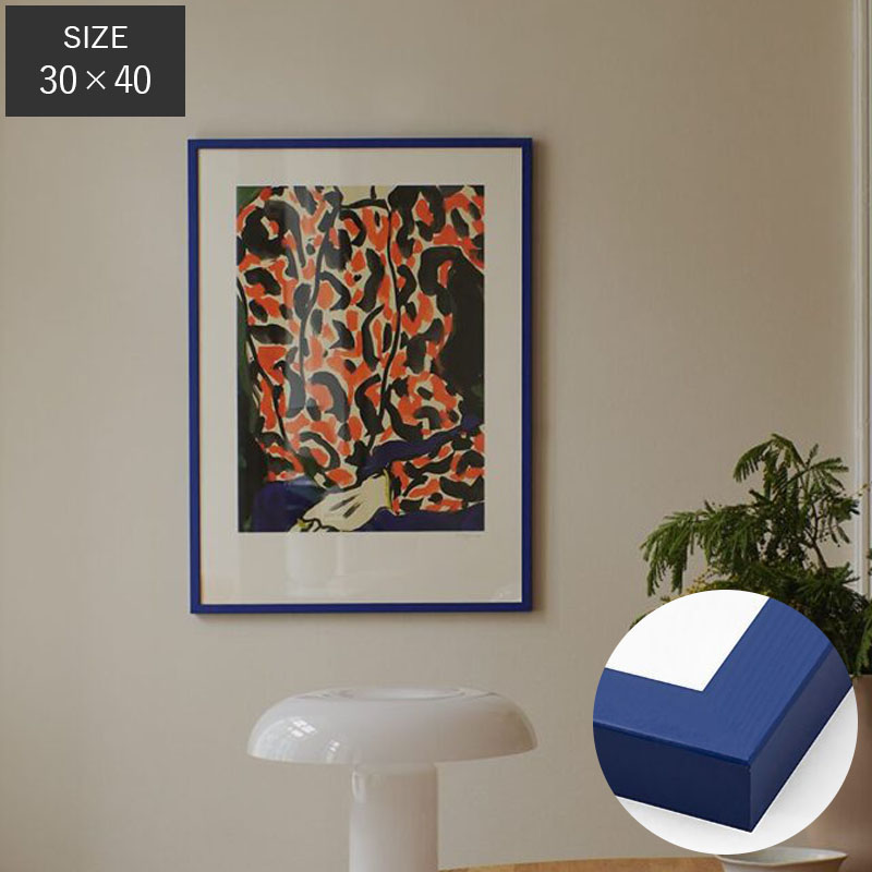 受注販売】THE POSTER CLUB COLOR WOOD FRAME BLUE 30cm×40cm ザ