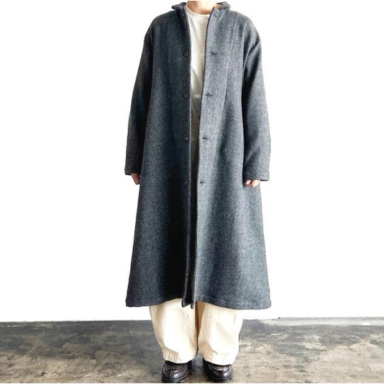 HARVESTY,ハーベスティ,DOUBLE FACE WOOL TWEED OVER LONG COAT ダブル