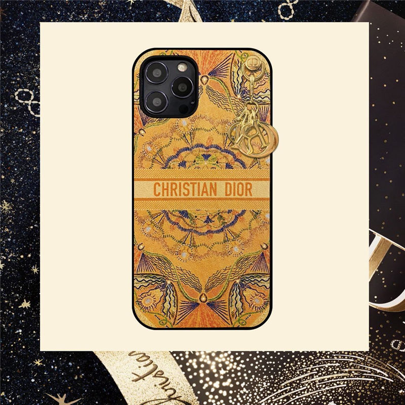 dior iphone16/15promax ケース 14/13pro レターチャーム付き