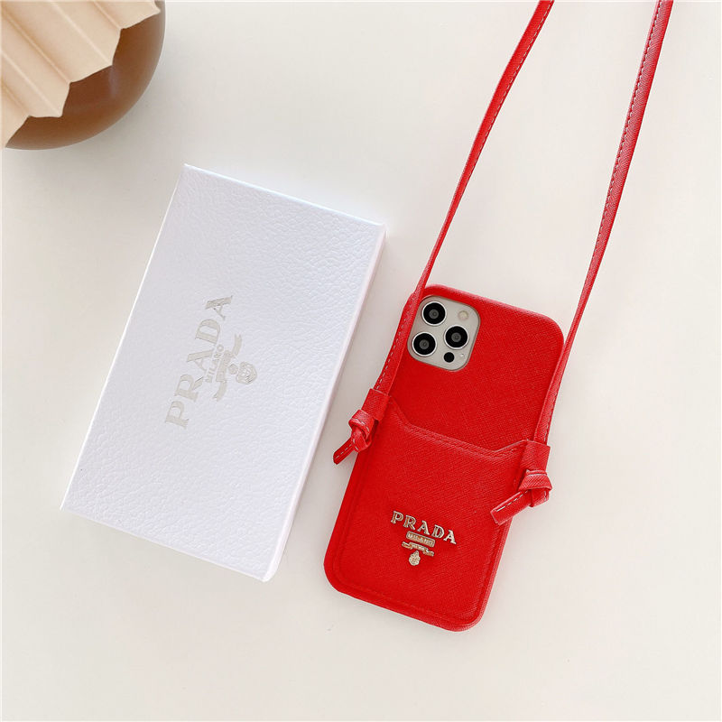 PRADA プラダ iPhone14Plus ショルダー スマホケース レザー iPhone14