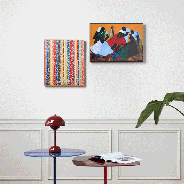 アルマ・トーマス：Breeze Rustling Through Fall Flowers フレーム付