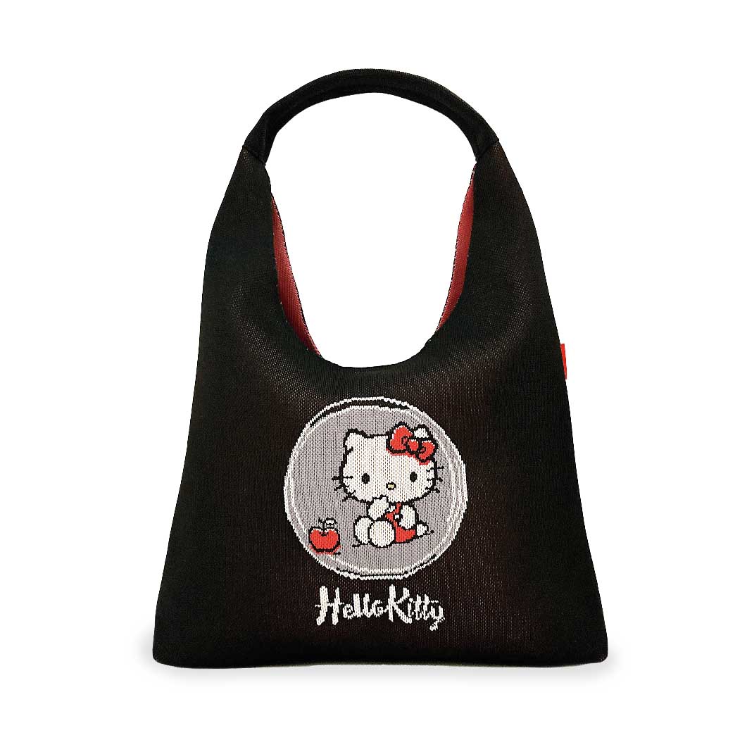 ハローキティ ニットバッグ ブラック(ブラック)：ファッション