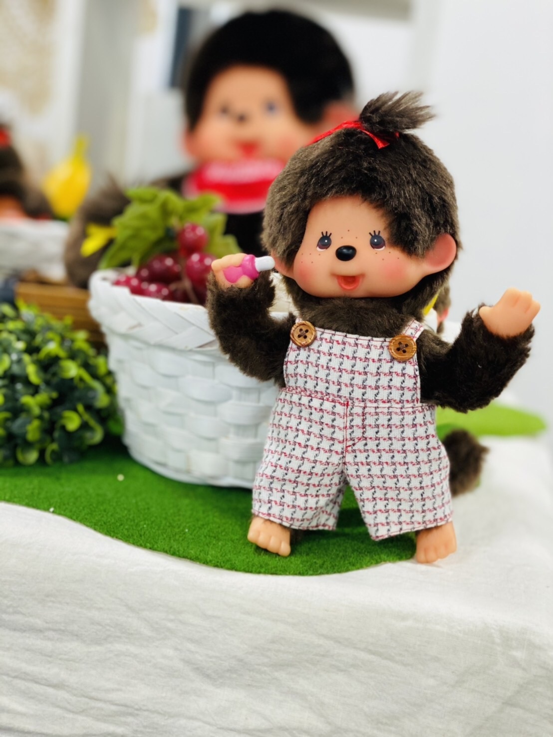 激レア！！赤いオーバーオールのモンチッチ 激レア！！赤い