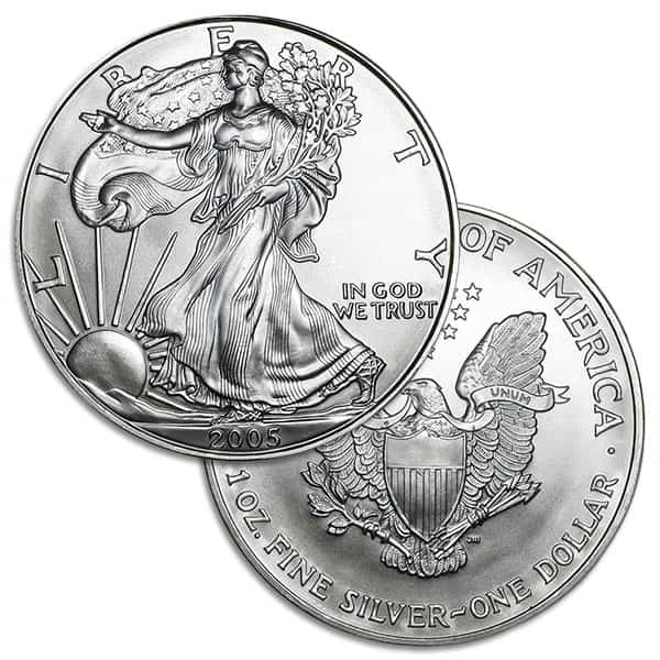 2005 1 oz American Silver Eagle Coins for Sale - Money Metals
