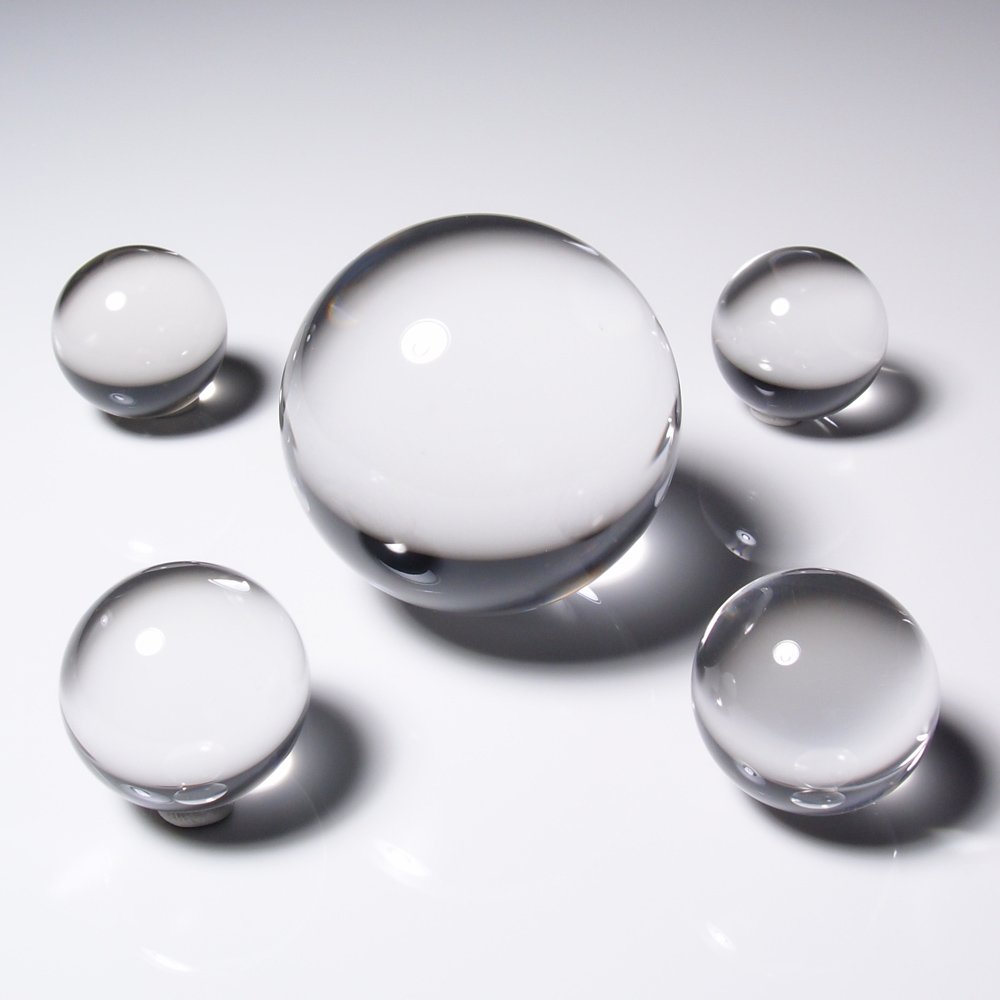 ZN1013 厄除け・地鎮用天然水晶玉5個組 1.6寸玉セット - 水晶天然石