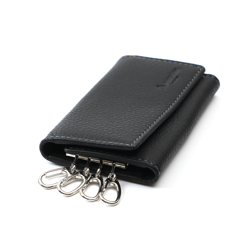 アクアスキュータム｜エプソン｜4連 キーケース｜牛革｜クロ【MORIYA