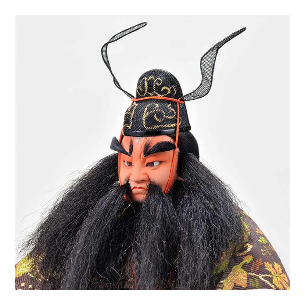 明治中期 精緻 鬼潰鍾馗人形 極上 拾號30cm 貴重なアンティーク 箱入り