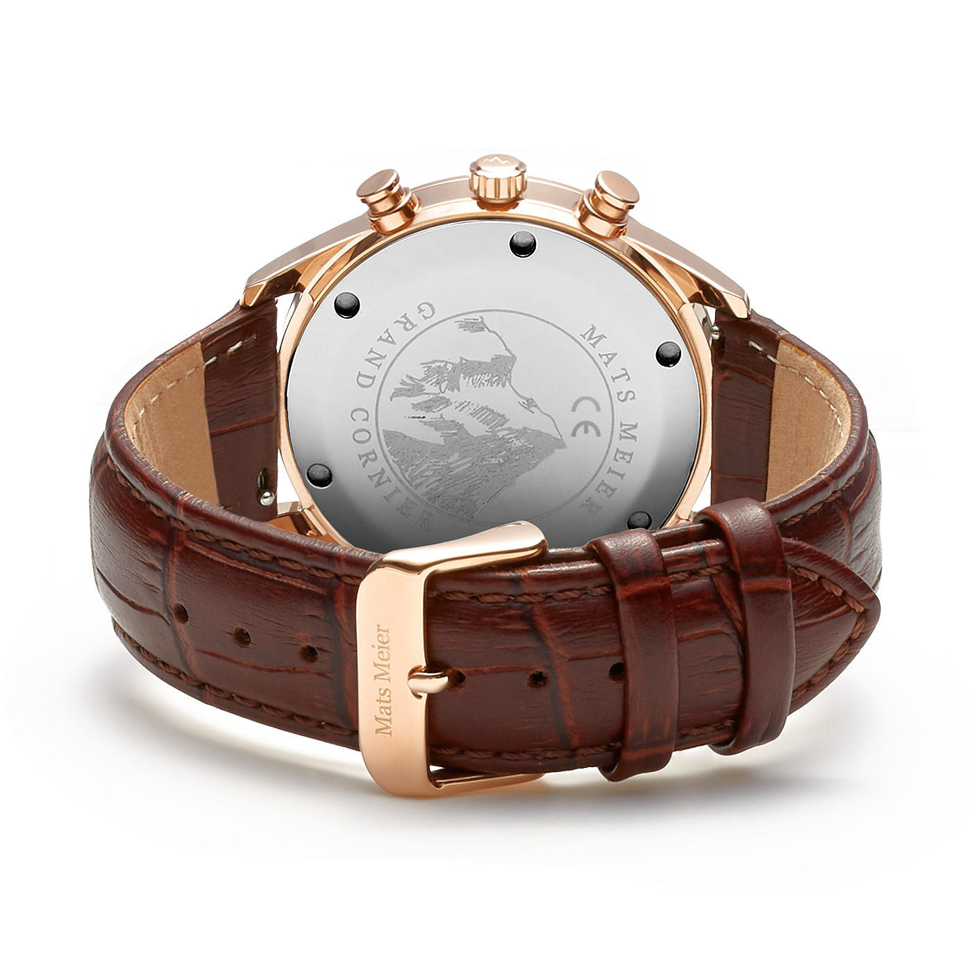Grand Cornier chronograph watch black/brown – Mats Meier