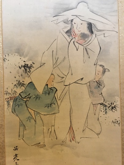 岡本亮彦 常盤雪行図｜古美術・掛け軸の販売・買取・鑑定-松本松栄堂