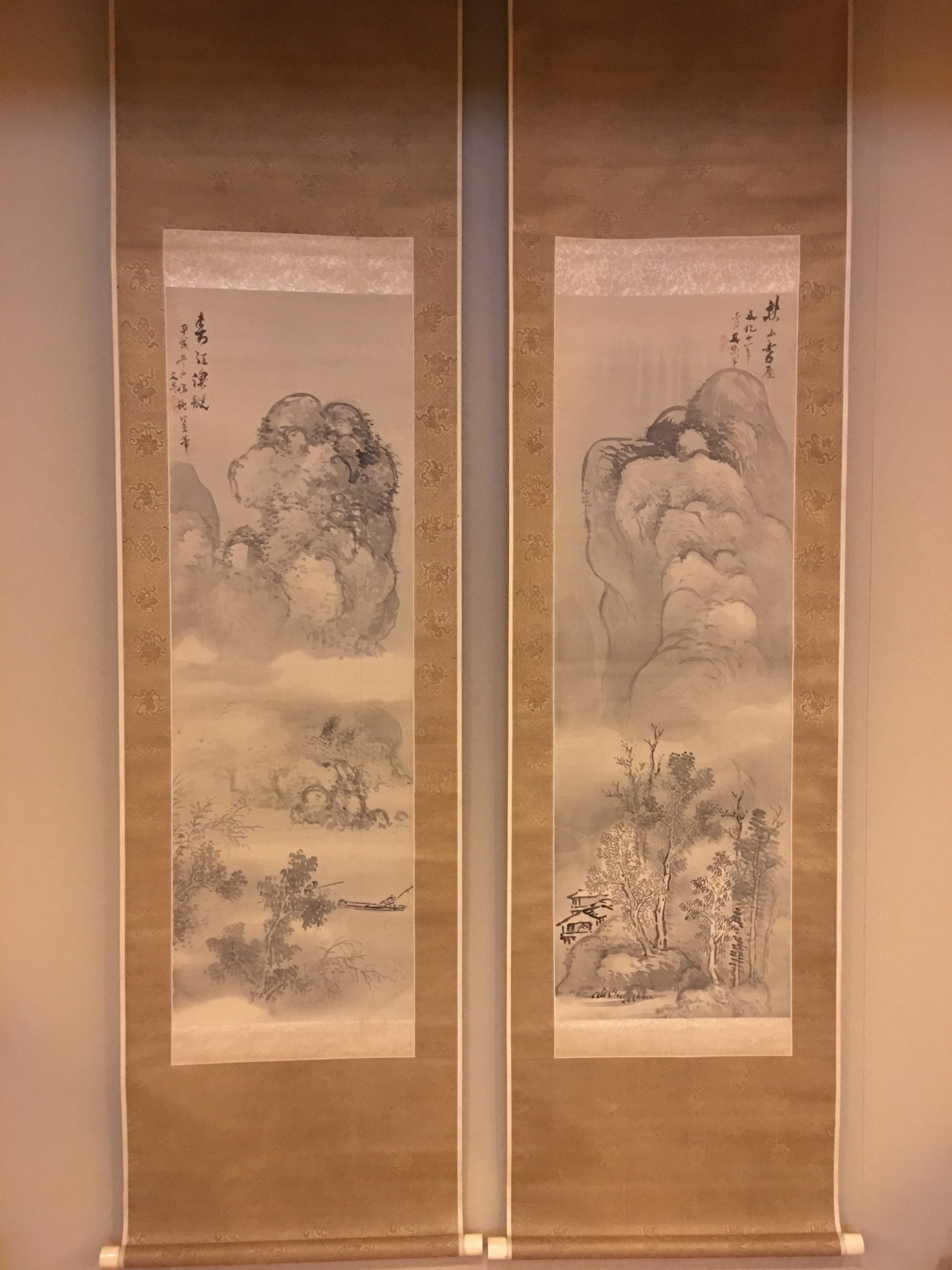 MR1 年末年始感謝セール、￼谷文晁 【五位鷺に芦】 真筆 茶掛け 掛軸