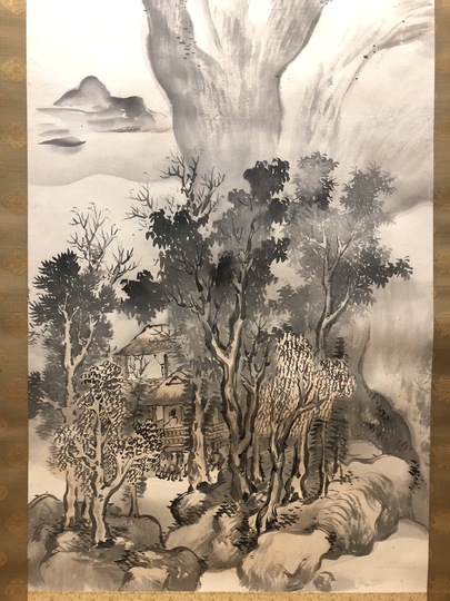 今尾景年 四条派 日本画家 風景画 海山波図 絵 日本画 風景