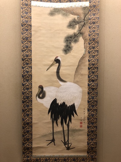 駒井源琦 松に鶴図｜古美術・掛け軸の販売・買取・鑑定-松本松栄堂