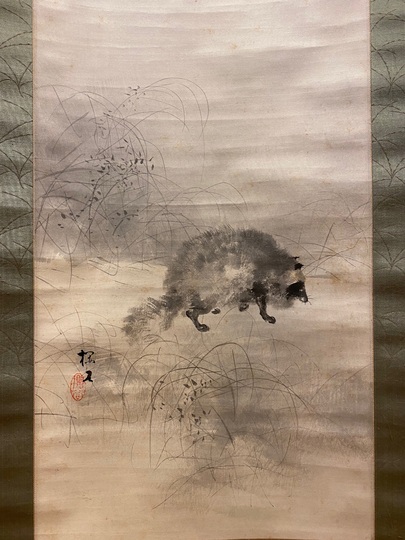 掛け軸3本 小林古径筆 極楽井図、村瀬桃岡作 「中務」、伊東深水筆