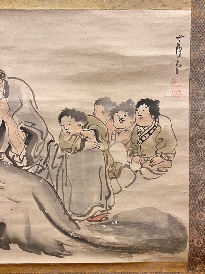 長沢芦雪 黄初平｜古美術・掛け軸の販売・買取・鑑定-松本松栄堂