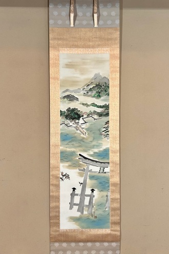 富田渓仙 掛け軸 共箱入り 肉類・本物 冨田渓仙の取扱い作品｜古美術