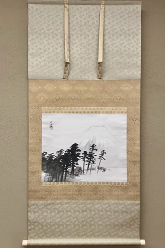 未使用】アートパネル 現代版掛け軸 掛け軸 インテリア 利久 州浜