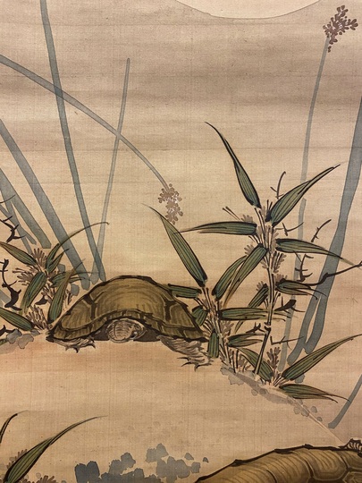 島琴陵 鶴亀図 双幅｜古美術・掛け軸の販売・買取・鑑定-松本松栄堂