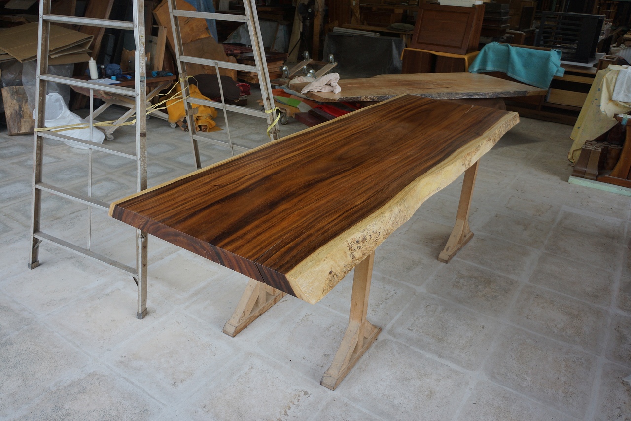 天然木 新潟工場 モンキーポッド材 一枚板 DIYテーブル用天板 セール