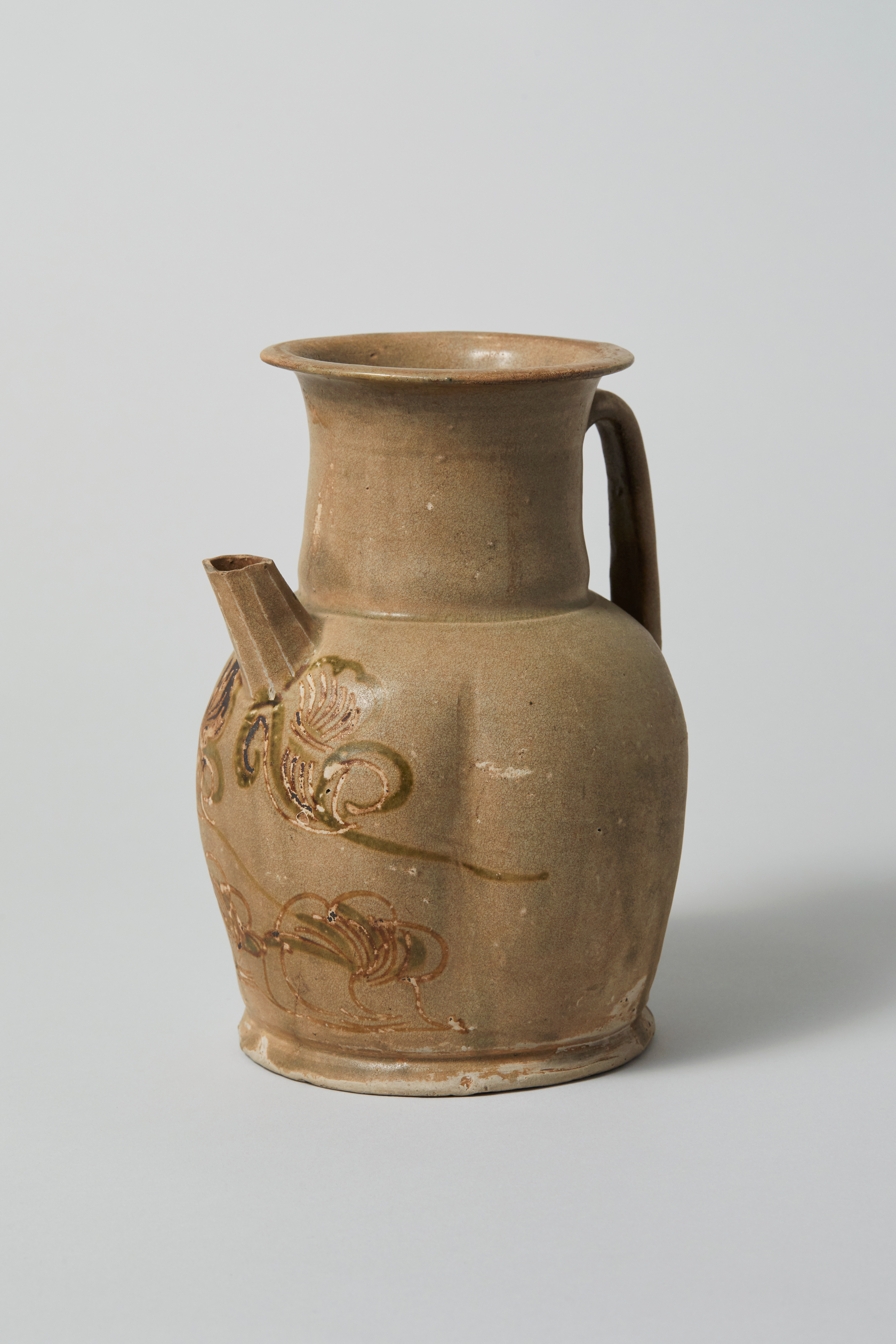 清 古銅製 栄寶款竹岩刻『人物風景図』金工細工水滴 水注 書道具 古董