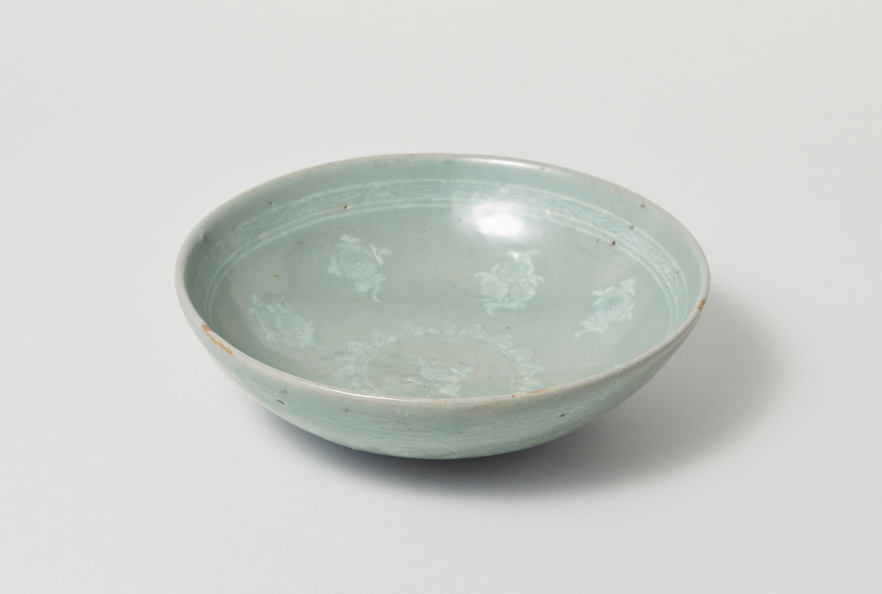 青磁象嵌 碗 箱付 青磁象嵌 碗 箱付