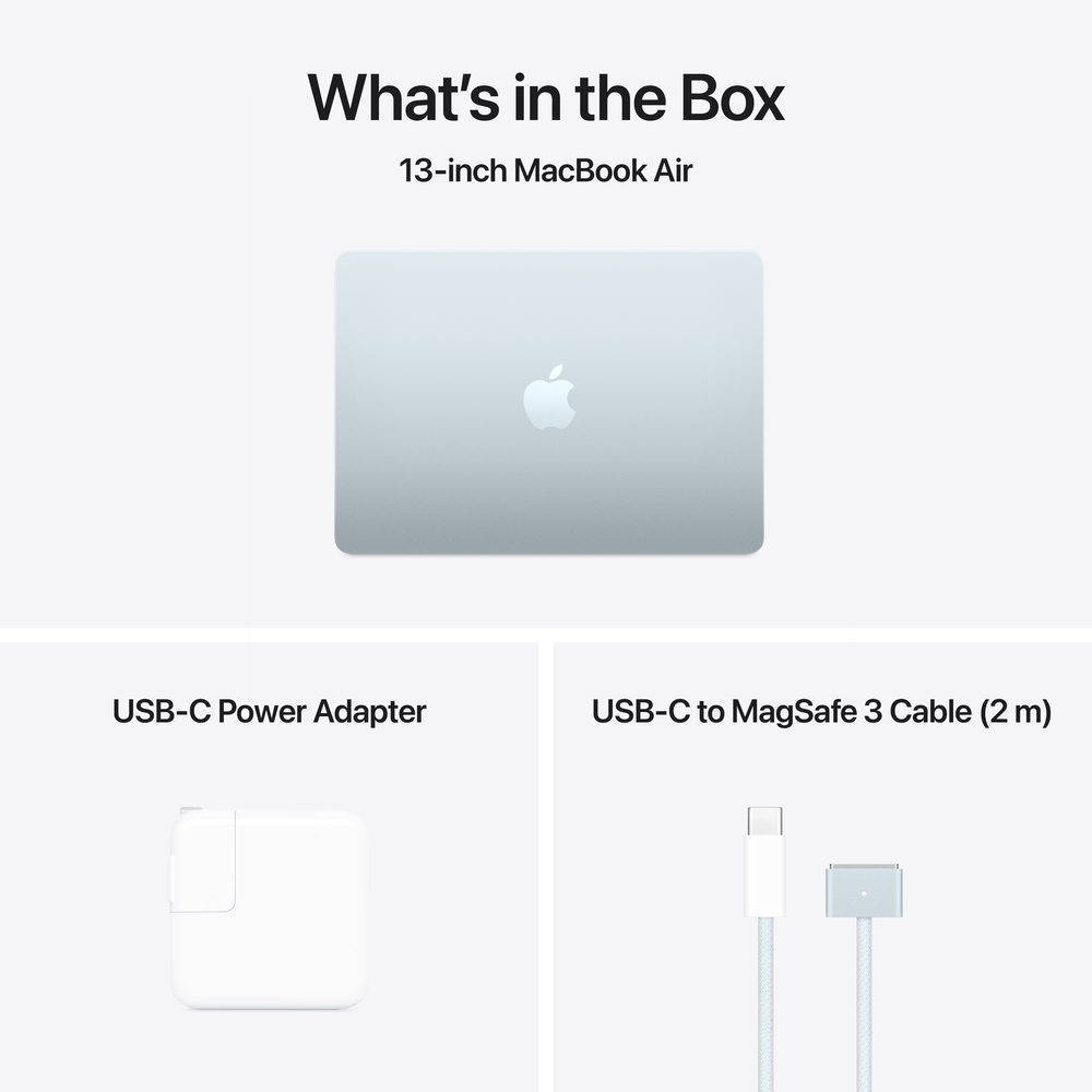New MacBook Air 13-inch: M4, 16GB, 256GB - Sky Blue | Mac-Ave