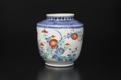 柿右衛門 色絵 梅に柴垣文角皿 五客組 江戸時代後期〜明治時代頃 名品