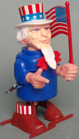 Main Street Toys - Vintage Durham Japan Wind Up Walking Uncle Sam
