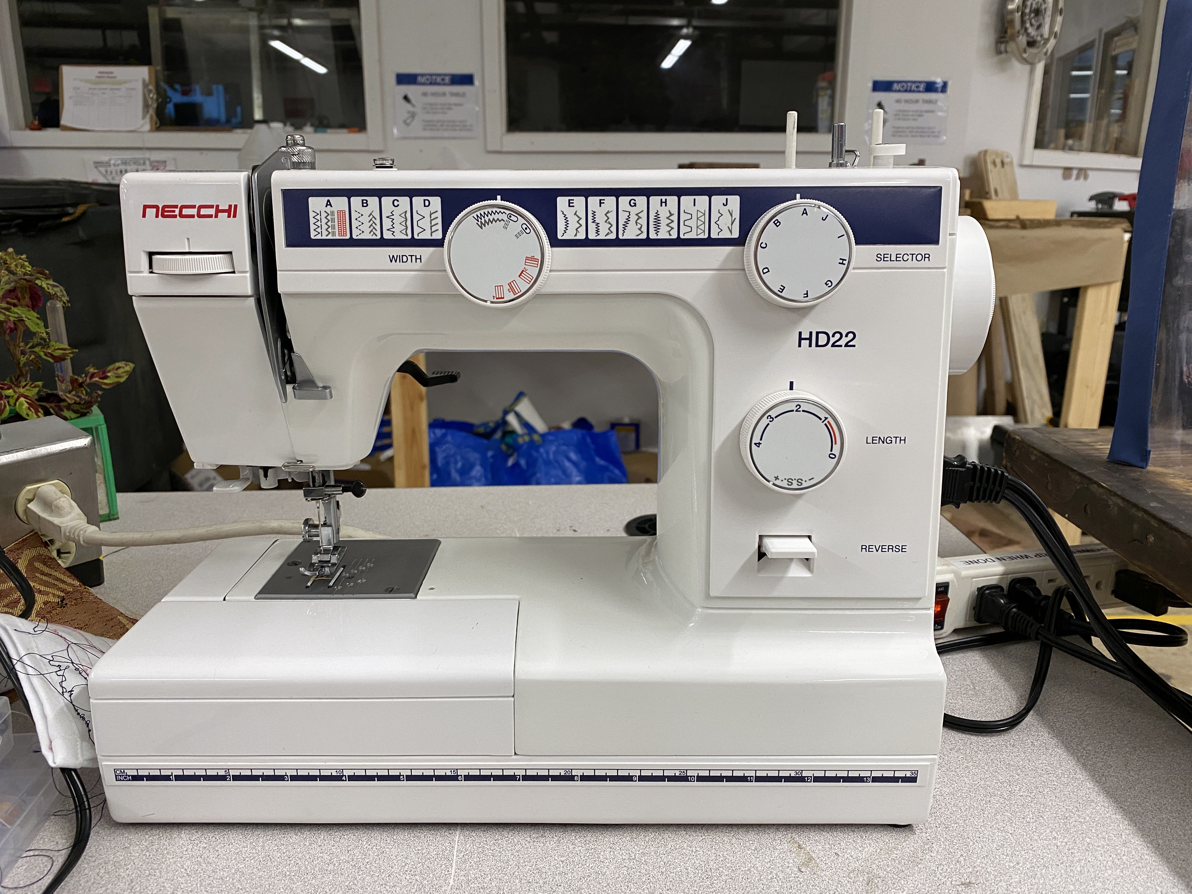 Necchi HD22 Portable Sewing Machine (1 of 2) | MakeHaven