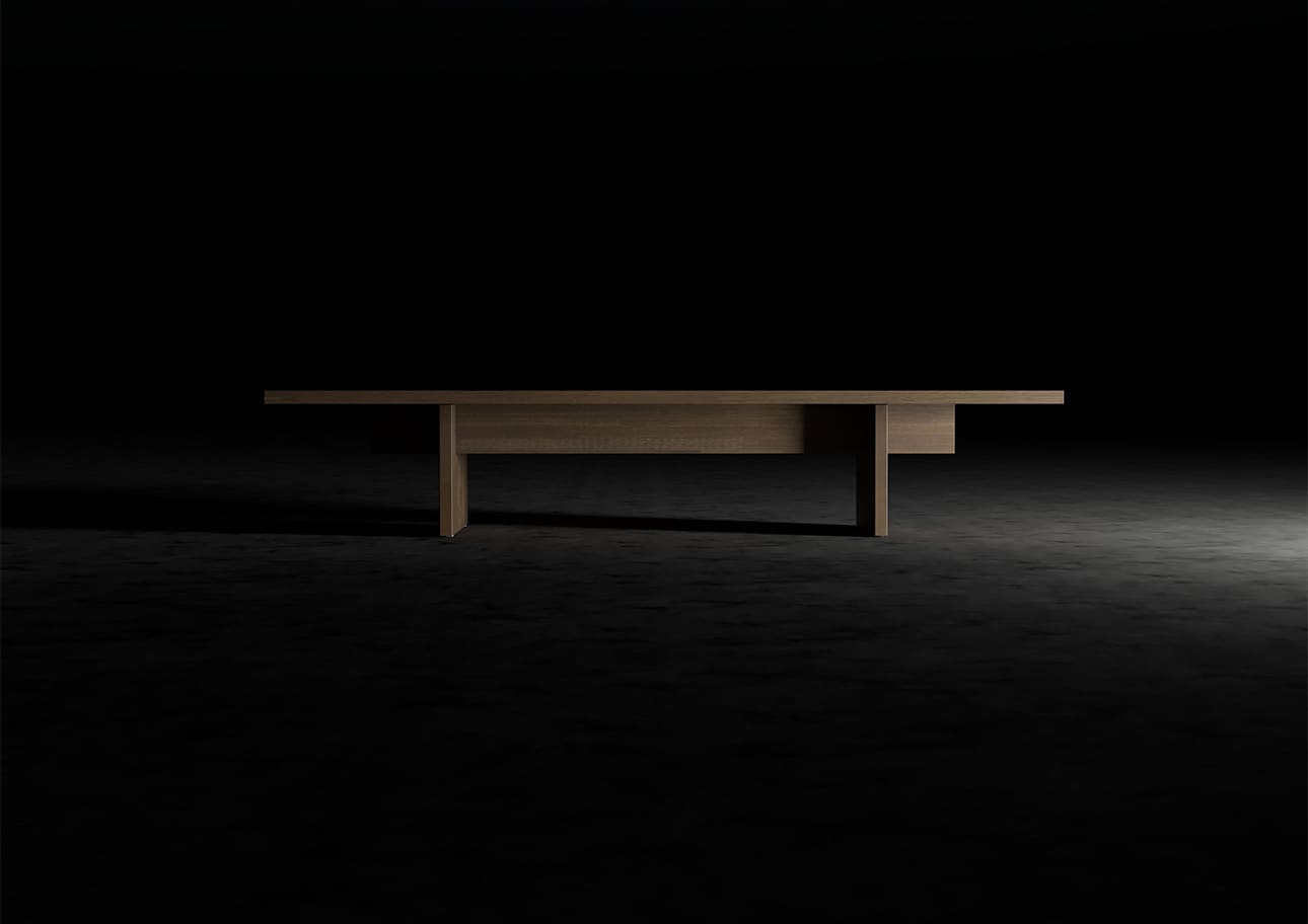 座卓 木製脚 幅1800×奥行900㎜ ラバーウッド（ブラウン）食卓・ロー