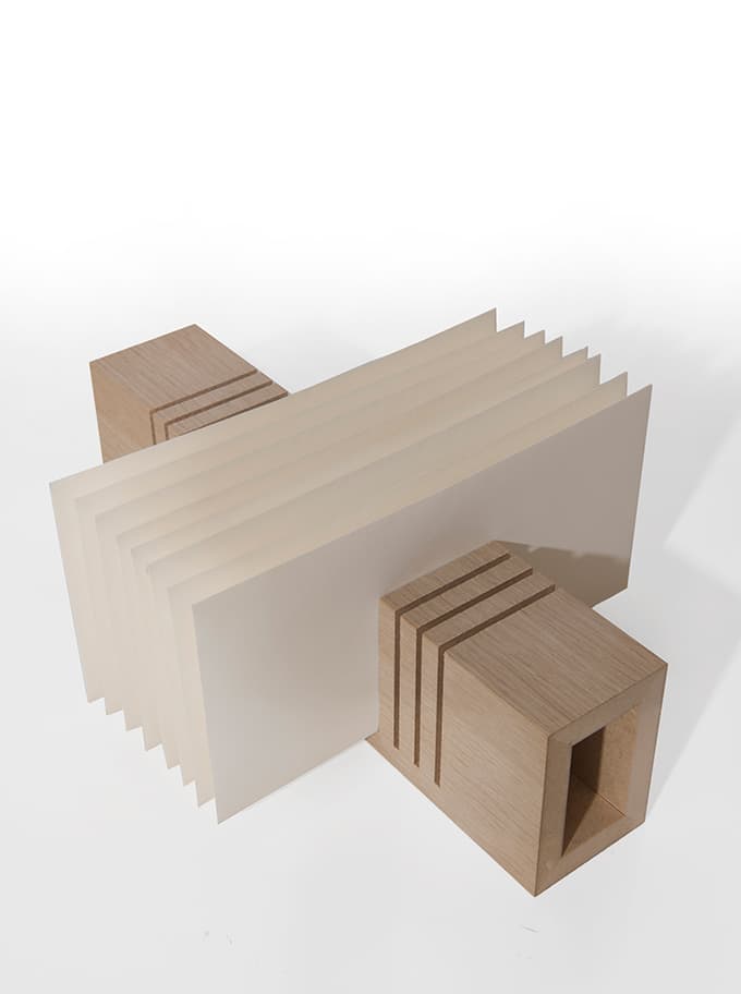 レタースタンド ショート ナチュラル LS-02｜Desktop Organizer