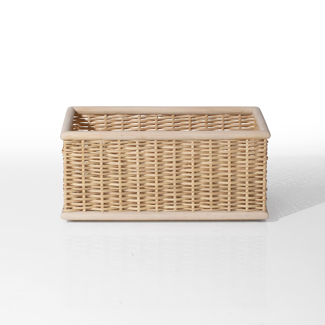 竹ひご（ラタン）収納ボックス ナチュラル | Shelf 壁一面の本棚