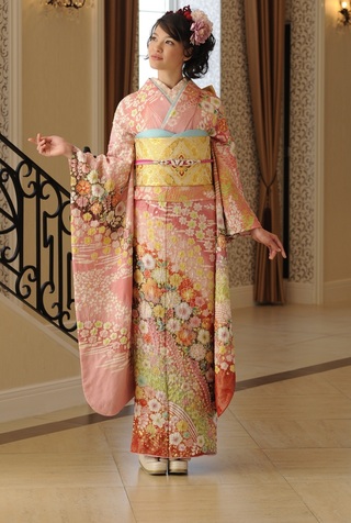 豪華 ピンク 金彩 総絞り 正絹 振袖 成人式 確認用