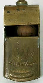 US(米軍) WWII ミリタリー・ホイッスル(ブラス製)/チェーン・フック付