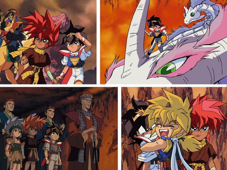 セル画 背景付き 魔神英雄伝ワタル 戦部ワタル 虎王 海火子 セル画