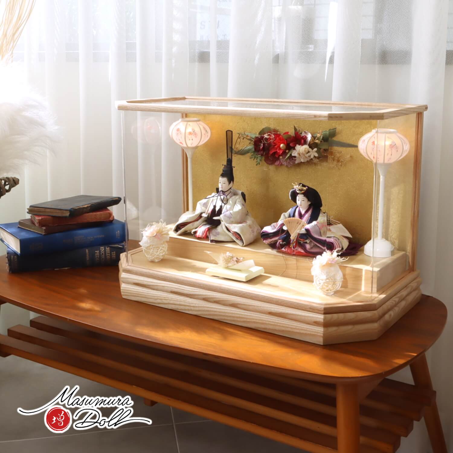 節子日本画タイトル【苧毛】豪華額装仕立前面アクリル仕様