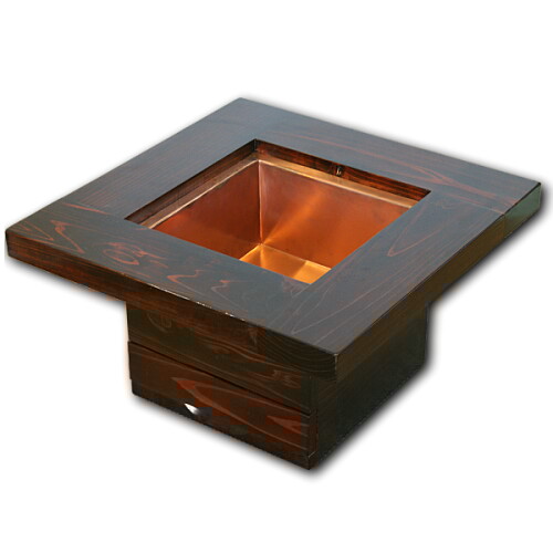 杉の角火鉢 ZEN （新品） - （暖（火鉢・道具）｜暖（火鉢・道具