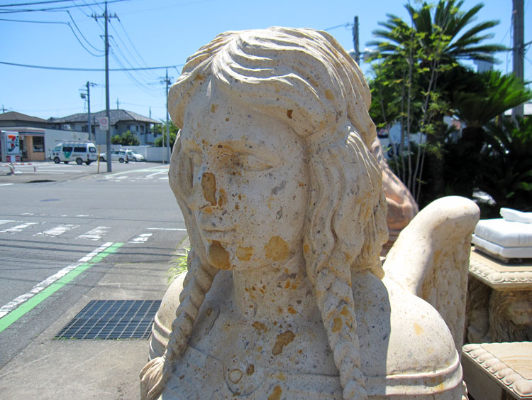 天然石彫刻 石像 スフィンクス（ペア）