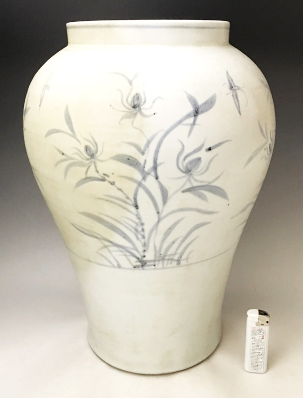 韓国人間国宝 申相浩 鉄絵 壺 韓国美術 花入 花瓶 韓国人間国宝 申相浩