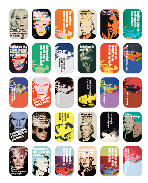 アンディ・ウォーホルのセルフポートレートをデザインした「味覚糖のど